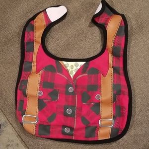 Lumberjack buffalo plaid/check baby bib